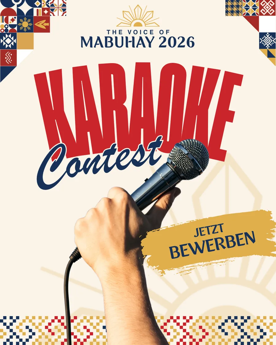 Flyer: The Voice of MABUHAY 2026, Karaoke Contest, jetzt bewerben