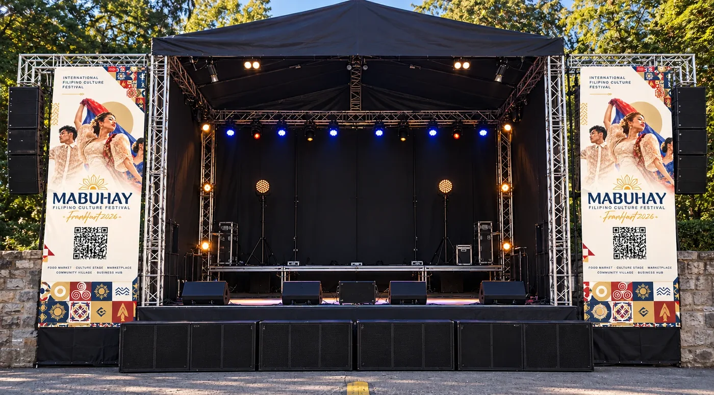 Die Culture Stage mit den MABUHAY-Bannern